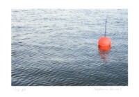 stralsund, farbfragmente, Abzug Nr. 3: rote Boje im Wasser